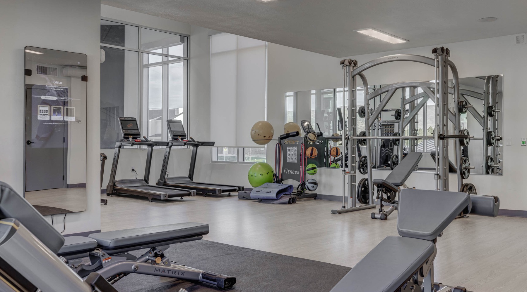 Community resident fitness center with top of the line equipment in Heber City Apartments 